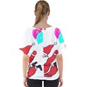 Nicholas Santa Claus Balloons Stars V-Neck Dolman Drape Top View2