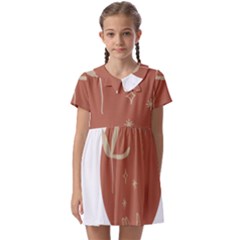 Abstract Pattern Art Drawing Kids  Asymmetric Collar Dress by Ndabl3x