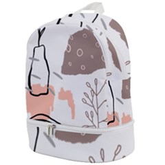 Abstract Art Design Pattern Zip Bottom Backpack by Ndabl3x