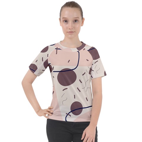 Stars Clouds Border Frame Women s Sport Raglan T-shirt by Grandong