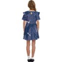 Flowers Petals Leaves Foliage Kids  Frilly Sleeves Pocket Dress View4