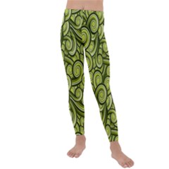 Flower Design Paradigm Start Kids  Lightweight Velour Leggings by Grandong