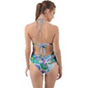 Pattern Hotdog Trap Halter Cut-Out One Piece Swimsuit View2