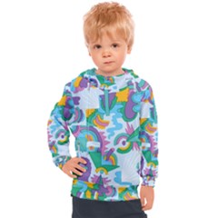 Pattern Hotdog Trap Kids  Hooded Pullover by Ndabl3x