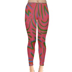 Pattern Saying Wavy Inside Out Leggings by Ndabl3x
