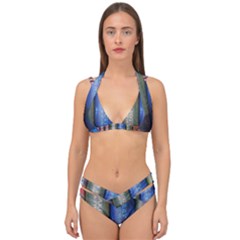 Vintage Collection Book Double Strap Halter Bikini Set by Sarkoni
