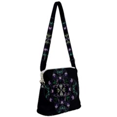 Fractal Fractal Art Texture Zipper Messenger Bag by Sarkoni