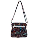 Stained Glass Mosaic Abstract Zipper Messenger Bag View3