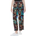 Stained Glass Mosaic Abstract Women s Pants  View1