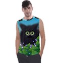 Kitten Black Furry Illustration Men s Regular Tank Top View1