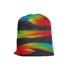 Colorful Background Drawstring Pouch (large) by Sarkoni