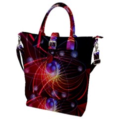 Physics Quantum Physics Particles Buckle Top Tote Bag by Sarkoni