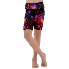 Physics Quantum Physics Particles Kids  Lightweight Velour Cropped Yoga Leggings by Sarkoni