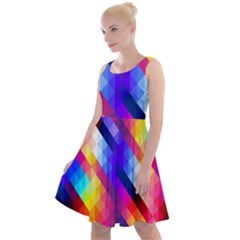 Abstract Background Colorful Pattern Knee Length Skater Dress by Sarkoni
