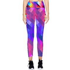 Abstract Background Colorful Pattern Pocket Leggings  by Sarkoni