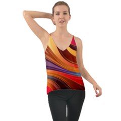 Abstract Colorful Background Wavy Chiffon Cami by Sarkoni