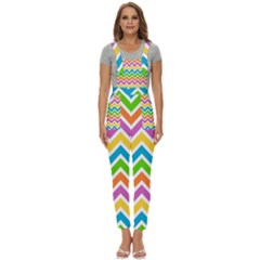 Chevron Pattern Design Texture Women s Pinafore Overalls Jumpsuit by Apen