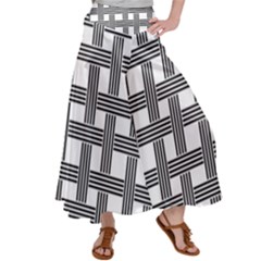 Seamless Stripe Pattern Lines Women s Satin Palazzo Pants by Apen