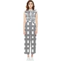 Seamless Stripe Pattern Lines Women s Frill Top Chiffon Jumpsuit View1