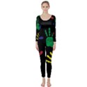 Ellipse Pattern Background Long Sleeve Catsuit View1