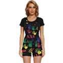 Ellipse Pattern Background Short Overalls View1
