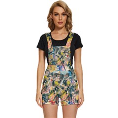 Art Graffiti Abstract Vintage Lines Short Overalls by Amaryn4rt