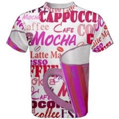 Coffee Cup Lettering Coffee Cup Men s Cotton T-shirt by Amaryn4rt