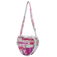 Coffee Cup Lettering Coffee Cup Heart Shoulder Bag by Amaryn4rt