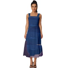 Cartoon Character Wallpapper Adventure Time Beauty In Nature Square Neckline Tiered Midi Dress by Sarkoni