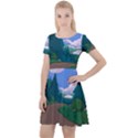 Adventure Time Cartoon Pathway Cap Sleeve Velour Dress  View1
