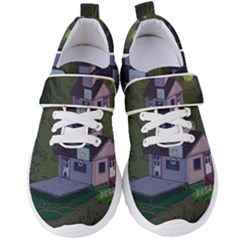 Purple House Cartoon Character Adventure Time Architecture Women s Velcro Strap Shoes by Sarkoni