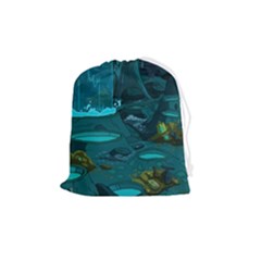 Waterfalls Wallpaper Adventure Time Drawstring Pouch (medium) by Sarkoni