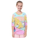 Pillows And Vegetable Field Illustration Adventure Time Cartoon Kids  Quarter Sleeve Raglan T-Shirt View1