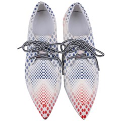 Dots Pointillism Abstract Chevron Pointed Oxford Shoes by Pakjumat