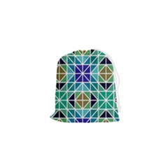 Mosaic Triangle Symmetry Drawstring Pouch (xs) by Apen