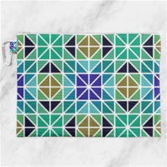 Mosaic Triangle Symmetry Canvas Cosmetic Bag (xxl) by Apen
