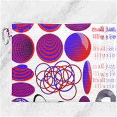 Illusion Optical Illusion Pattern Canvas Cosmetic Bag (xxxl) by Pakjumat