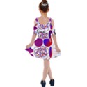 Illusion Optical Illusion Pattern Kids  Shoulder Cutout Chiffon Dress View2