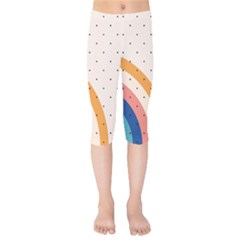 Retro Abstract Geometric Kids  Capri Leggings  by Modalart