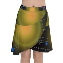 Technology System Chiffon Wrap Front Skirt by Modalart