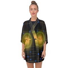 Technology System Half Sleeve Chiffon Kimono by Modalart