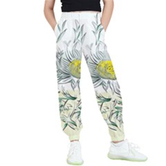 Thistle Alpine Flower Flower Plant Kids  Joggers by Modalart
