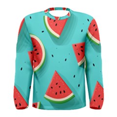 Watermelon Fruit Slice Men s Long Sleeve T-shirt by Bedest