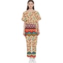 Ethnic-tribal-pattern-background Batwing Lightweight Chiffon Jumpsuit View1