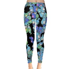 Chromatic Creatures Dance Wacky Pattern Inside Out Leggings by dflcprintsclothing