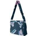 Butterfly Pattern Dead Death Rose Full Print Messenger Bag (S) View2