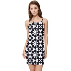 Mosaic Floral Repeat Pattern Summer Tie Front Dress by Ravend