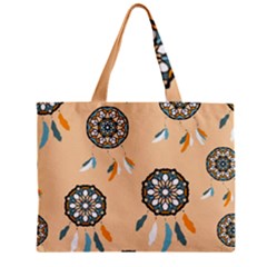 Dreamcatcher Pattern Pen Background Zipper Mini Tote Bag by Ravend