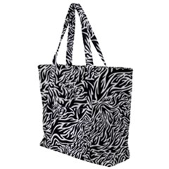 Flames Fire Pattern Digital Art Zip Up Canvas Bag by Ravend