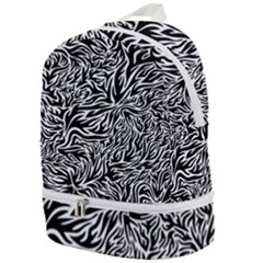 Flames Fire Pattern Digital Art Zip Bottom Backpack by Ravend